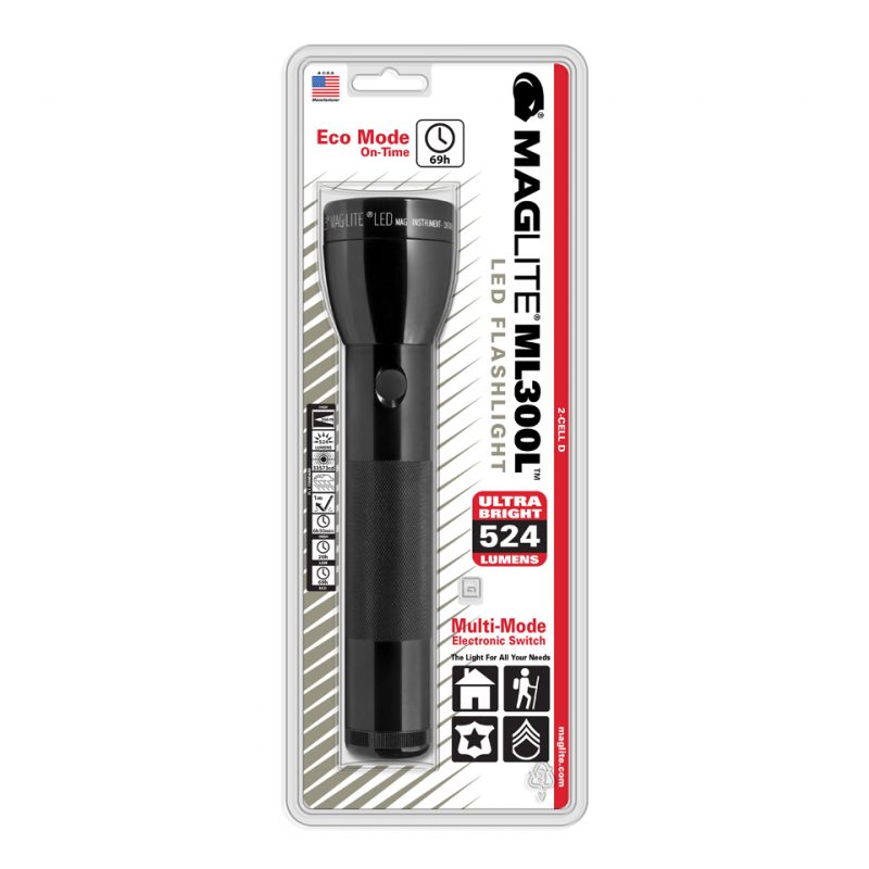 Torcia LED Maglite ML300LX 3 Celle D | Potente E Resistente Per Esterni E Emergenze
